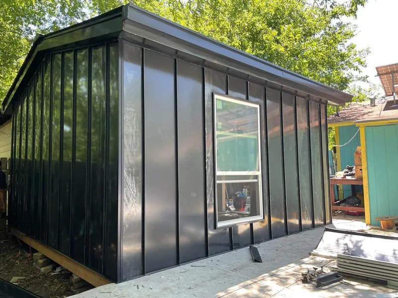 Black standing seam metal wall panels for Metal Roof Installation in Wappinger